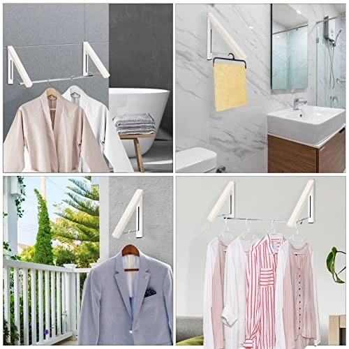 folding clothes drying rack wall mount