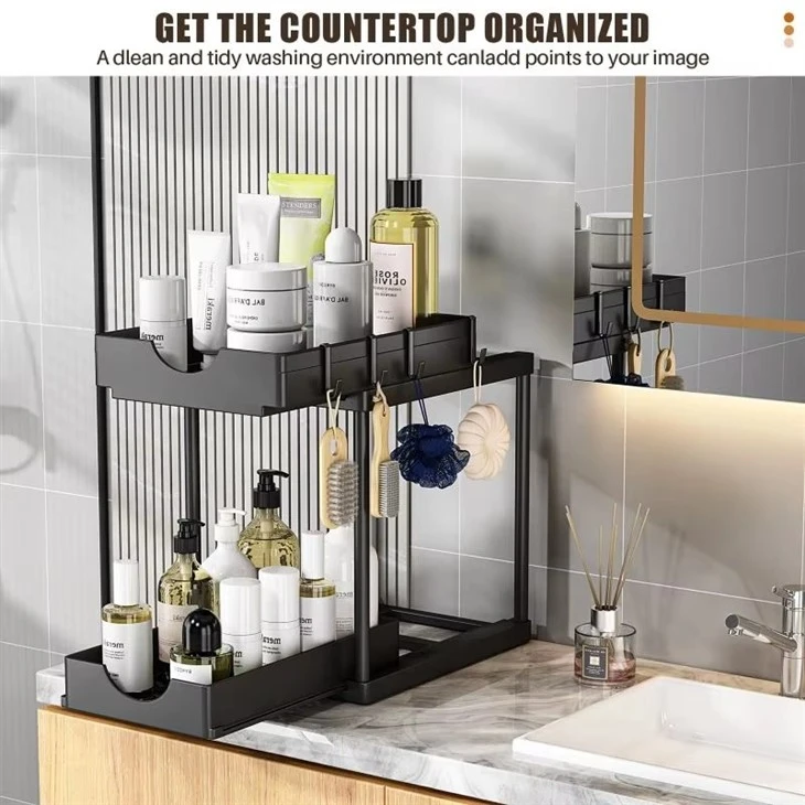 under sink storage rack kitchen